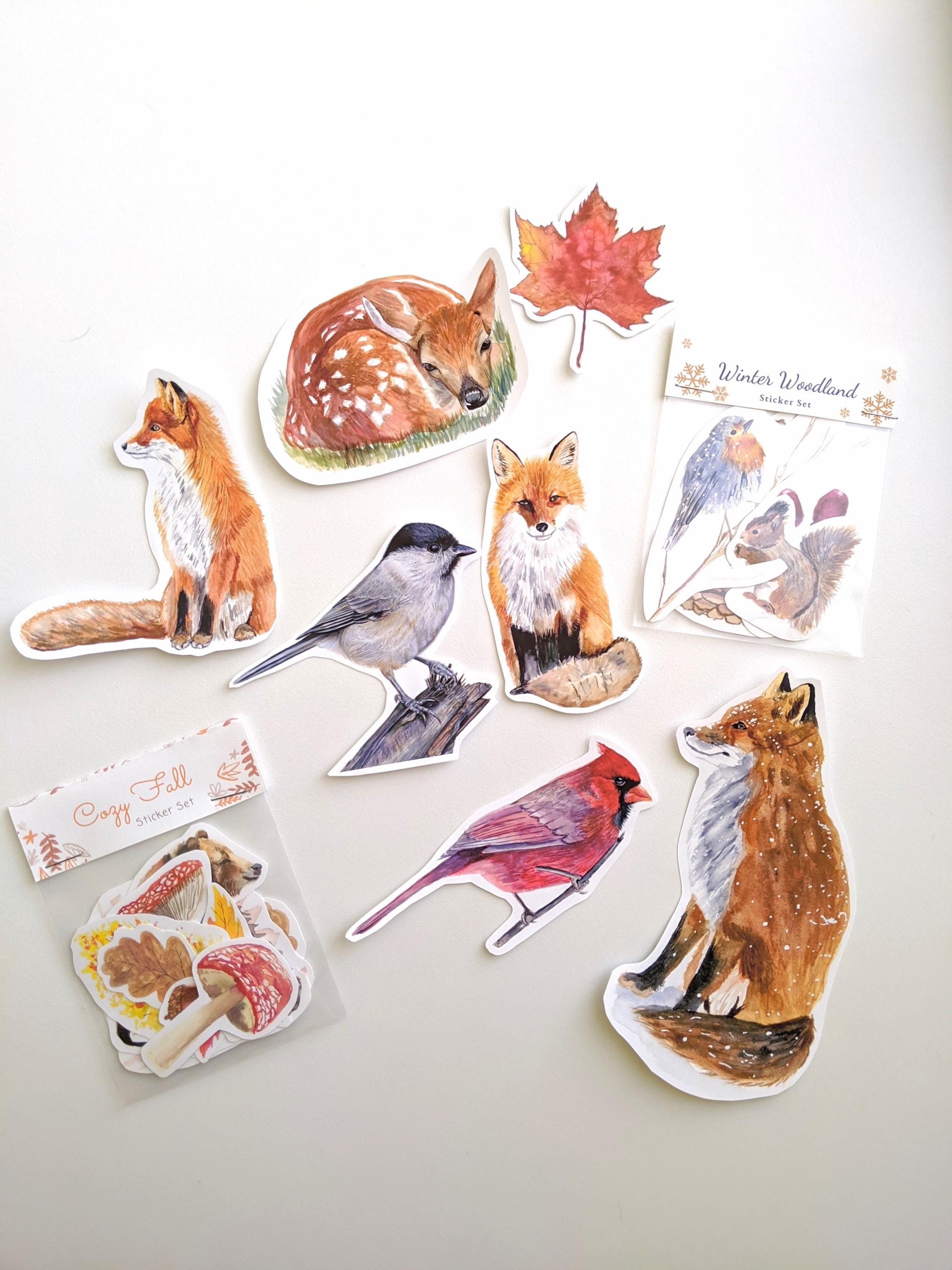 MIX AND MATCH 5 Stickers | Illustrated Wildlife Stickers - Etsy