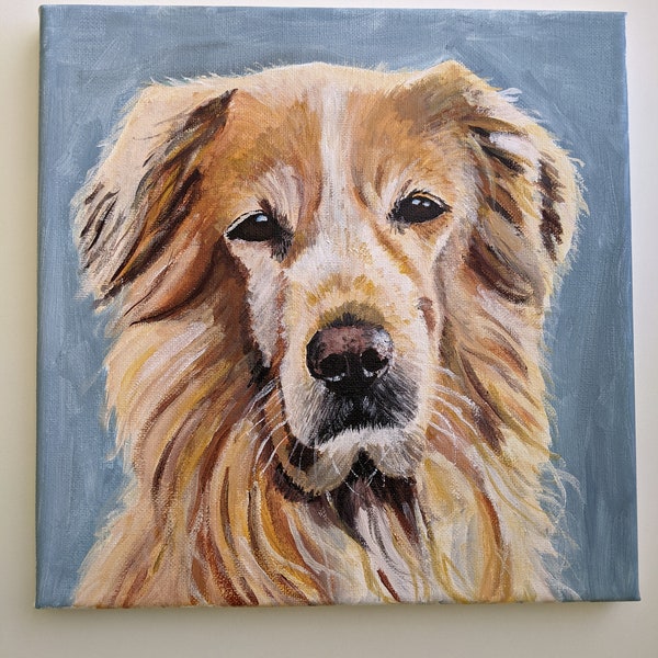 Acrylic Dog Painting - Etsy