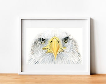 白頭ワシの絵 プリント - Etsy 日本