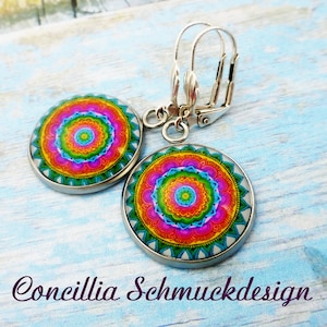 Orecchini mandala colorati