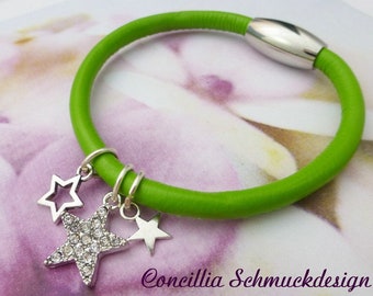 Leder Armband mit Sternchen