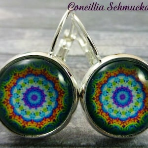 Orecchini mandala colorati