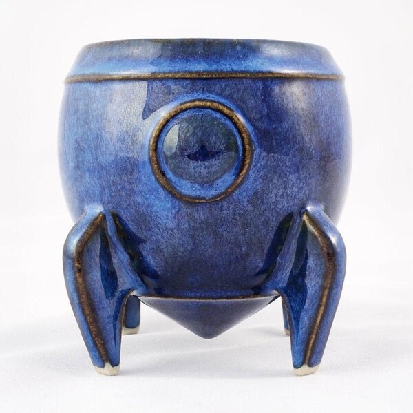 Geometric 3D rocket cup "Rocky" blue