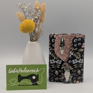 Kleiner Geldbeutel, Damen Portemonnaie, Damen-Geldbörse, Mini Geldbörse "Blümchen"