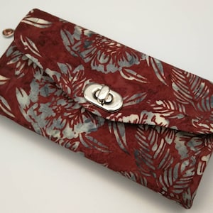 Großes  Damen Portemonnaie "Batik", Frauen Geldbörse, Geldbeutel Blumen Sofortversand