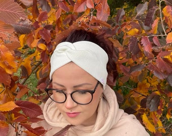 Haarband , Stirnband , Headband , Bandeau , breites Knotenhaarband , Turbanhaarband für Damen, MädchenTwist