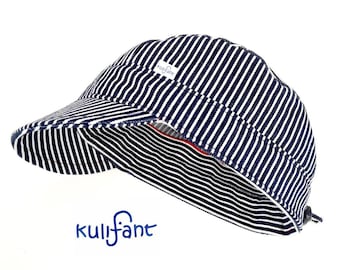 Denimmütze Jeansmütze MICHEL red selvage Liebhabermütze stripe Denim Schirmmütze Cap Cappy  Jeans Streifen alternative Denimcap specialdenim