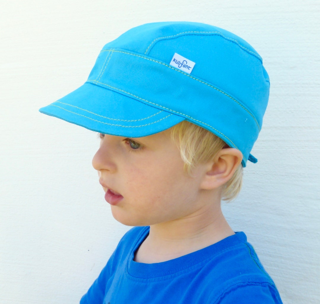Peaked Cap MICHEL Turquoise Blue Stretch Slightly Adjustable Pink ...