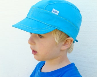 Peaked cap MICHEL turquoise blue stretch slightly size-adjustable pink summer hat Cap Cappy