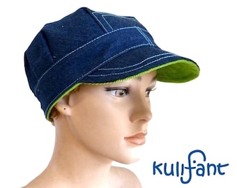 Denimmütze Kordmütze Cap LOUIS mitwachsend Jungencap Schiebermütze Teenager Kordkappe Michelmütze Mädchen Jungen Kord grün wendemmütze