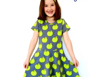 Sommerkleid Kleid Mädchen *EINZELSTÜCK* Mädchenkleid Jerseykleid bunt --Stirnband gratis-- Kleid Einschulung Gr. 122 128 110 116  5-8 J