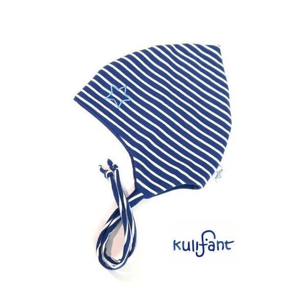 Jersey baby hat *Ann* stripes new cut star maritime baby gift baby party blue white girl boy first hat