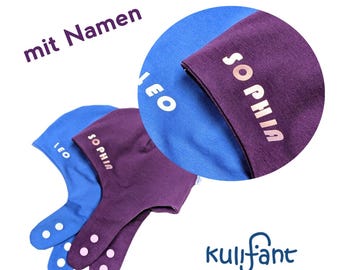 Unterziehmütze Unterhelmmütze mit Namen Jerseymütze kopfnah Kinder für Rad/Ski/Snowboard/Skaten/Reiten/Fahrradhelm toddler Baumwolljersey