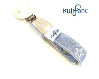 Leinen Schnullerband  mit Stern bestickt , personalisiertes Babygeschenk, Schnullerbefestigung, Babygeschenke, linen,  Schnuller, babygift