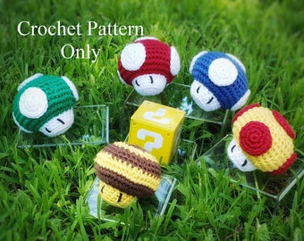 Super Mario Power-Up Mushroom Crochet Pattern