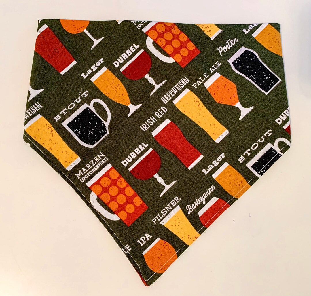 Beer Bandana Pet Bandana/dog Bandana/cat Bandana/snap - Etsy