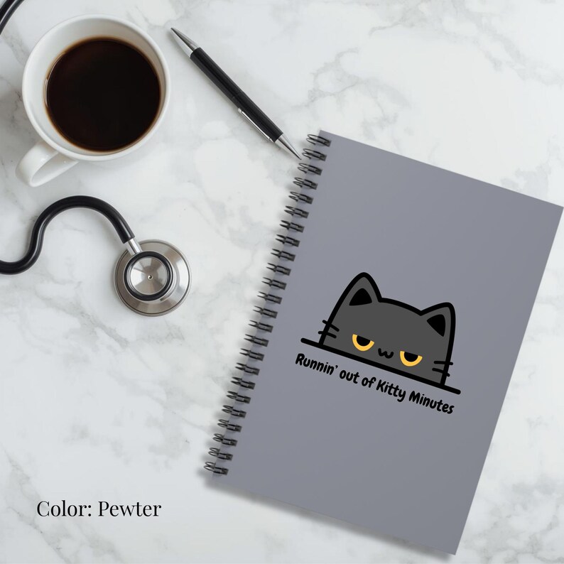 Veterinary Care Journal – Vet Tech, DVM, Pre-Vet , Daily Notes, Medical Notebook Pewter