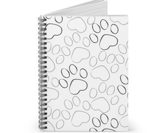 Paw Print Spiral Notebook: Vet School Gift