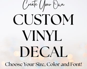 Vinilo adhesivo personalizado: letras personalizadas, para coche, vaso, decoración de bodas.