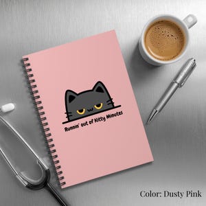 Veterinary Care Journal – Vet Tech, DVM, Pre-Vet , Daily Notes, Medical Notebook Dusty Pink