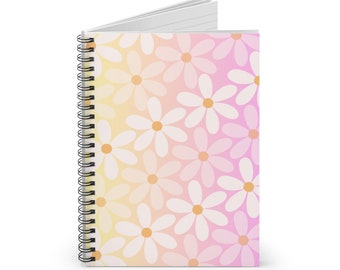 Pink Daisy Spiral Notebook: Dream Journal, Travel Diary