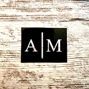 Monogram Etched Glass Stencil: Split Name DIY