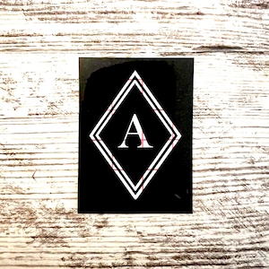Monogram Etching Stencil: DIY Split Name Glass Etching
