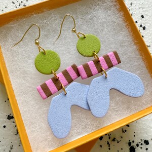Margot Wiggle Handmade Polymer Clay Earrings