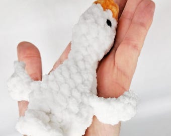 Crochet Goose Keychain Pattern, Amigurumi Tutorial (PDF Download)