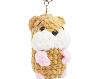 Hamster Keychain Crochet Pattern, Amigurumi Animal (PDF Pattern)