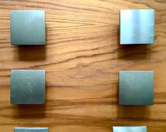 Very large drawer handles made of stainless steel 65 x 65 mm