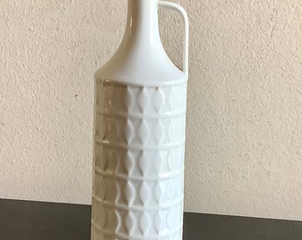 Vase von Hutschenreuther Kunstabteilung mit Rauten Relief, Kanne, Mid century, mit kleinem Ausguss, Pitcher, Vintage