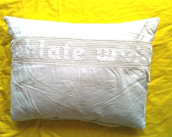 cotton Pillow "Schlafe wohl" (sleep well)