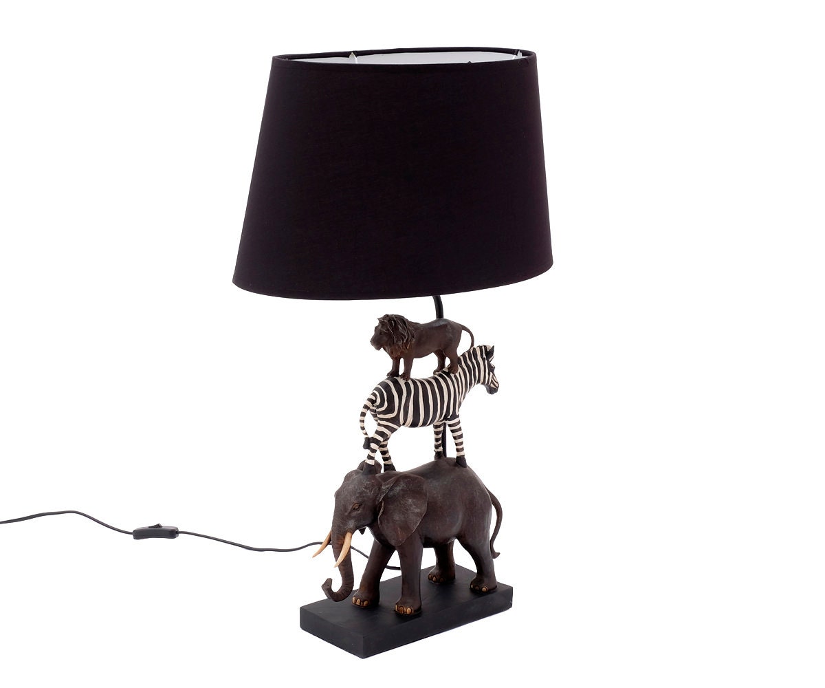 Lampe Éléphant - Luminaire animal à poser, lampe de chevet design