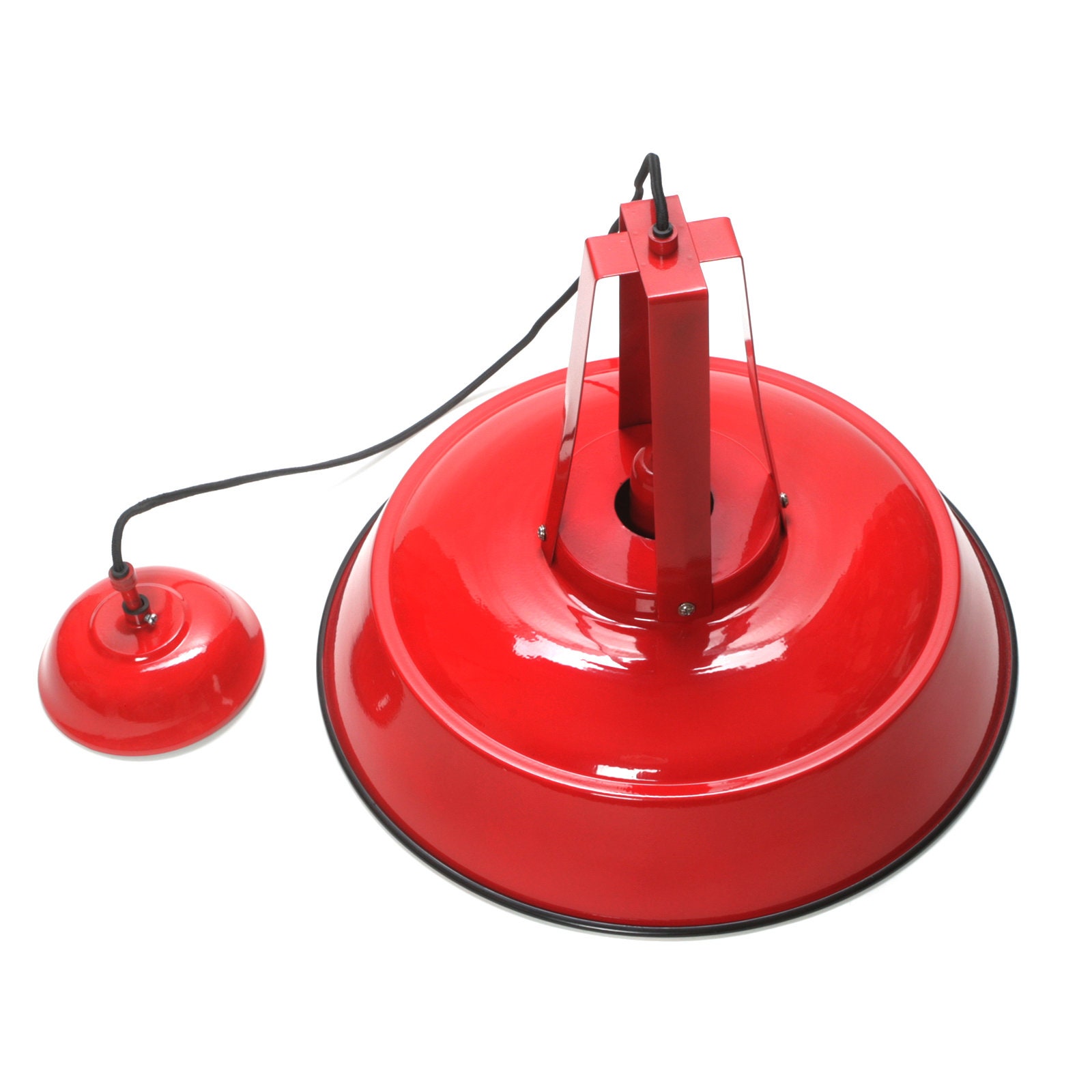 Design Metal Hanging Lamp Red Lacquered Pendant Lamp in Etsy UK