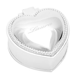 Schmuckschatulle Herz versilbert Silber Schmuckkästchen Schmuckbox Schmuck Schmuckkasten Schmuckbox Box Kiste Schmuckkiste Liebe Schatulle