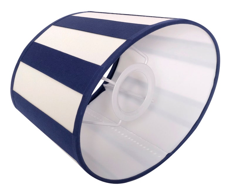 Abat-jour de table rayé abat-jour motif rayé douille design E27 ovale rond blanc marron rouge bleu noir abat-jour rayures lampe de table image 10