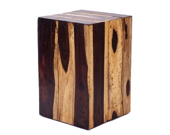 Design side table made of real wood wooden stool natural driftwood square wooden block stool table seat block wooden stool coffee table flower stool