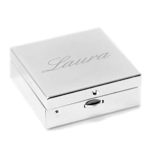 Pillendose Pillenbox Pillenetui Silber Tablettendose Pillen Tabletten Kapseln Pillenbox Pillenschachtel Tablettenbox Tablettenschachtel neu