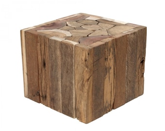 Design side table coffee table table wood driftwood stool wooden block solid stable flower stool real wood gift wood solid wood unique