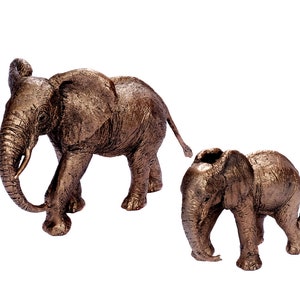 Design decorative sculpture elephant made of bronze & resin animal figure Africa elephant statue elephant baby bronze figure African Elephant Mama