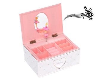 Jewelry box music box ballerina with engraving jewelry box music box dancer jewelry gift jewelry box jewelry box casket noble