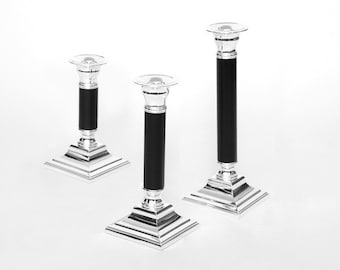 Candlestick candlestick modern square elegant candle candle shaft candlestick candelabra silver baptismal candle wedding gift baptismal candle new