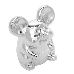 Spardose Sparschwein Maus versilbert Kindersparbüchse Taufgeschenk mit Gravur Silber Mausspardose Sparbüchse Dose Taschengeld Mäuse Geburt