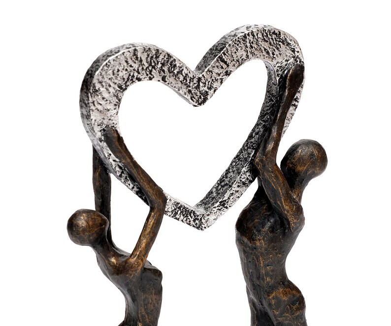 Design Sculpture Heart Art Stone Abstract Art Figure Bronze image 2