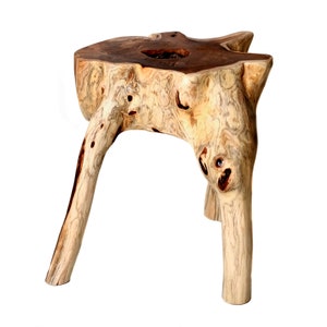 Design root wood stool teak wood made from one piece solid unique side table root wood stool wooden block real wood teak natural