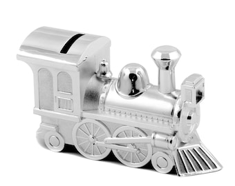 Money Box Piggy Bank Moneybox Baby Train Locomotive Railway Moneybox Engraving Name Engraving Personalized Birth Birthday
