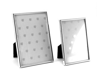 Cornice placcata in argento per cornice per foto in formato verticale e orizzontale, foto in argento, foto ricordo, 9x9 12x12 6x9 9x13 10x15 13x18 15x20 20x25 20 x 28 cm