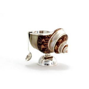 Pearl Snail Snail Salt Pepper 925 Sterling Silver Sprinkler Table Decoration Unique Spice Snail Sprinkler Spices Silver Natural Original