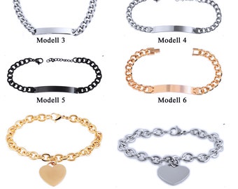 Pulsera De Acero Inoxidable Con Grabado De La Amis... - Grandado